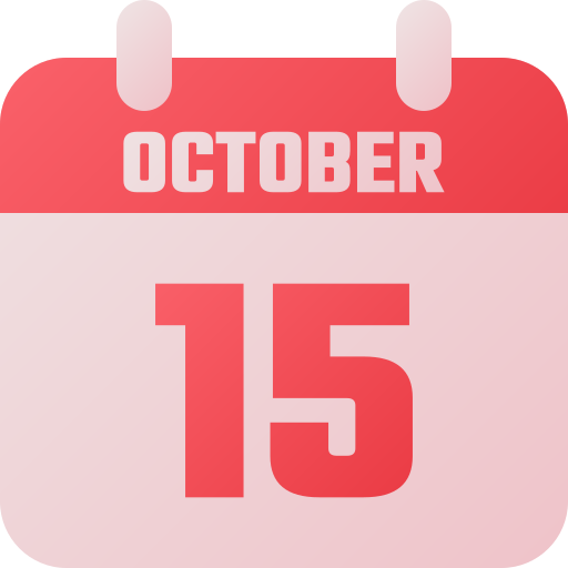 October 15 Generic gradient fill icon