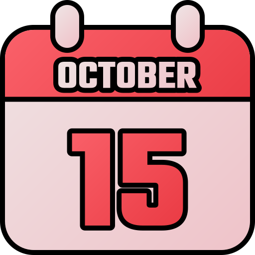 October 15 Generic gradient lineal-color icon