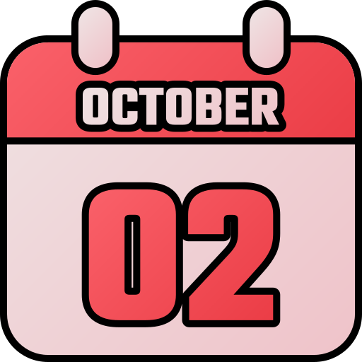 October 2 Generic gradient lineal-color icon