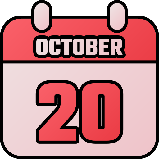 October 20 Generic gradient lineal-color icon