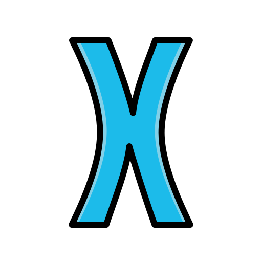 Letter x Generic color lineal-color icon