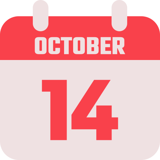 14 ottobre Generic color fill icona