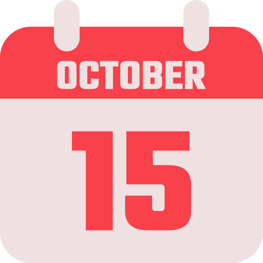 October 15 Generic color fill icon