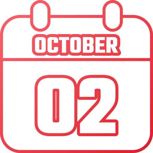 October 2 Generic gradient outline icon