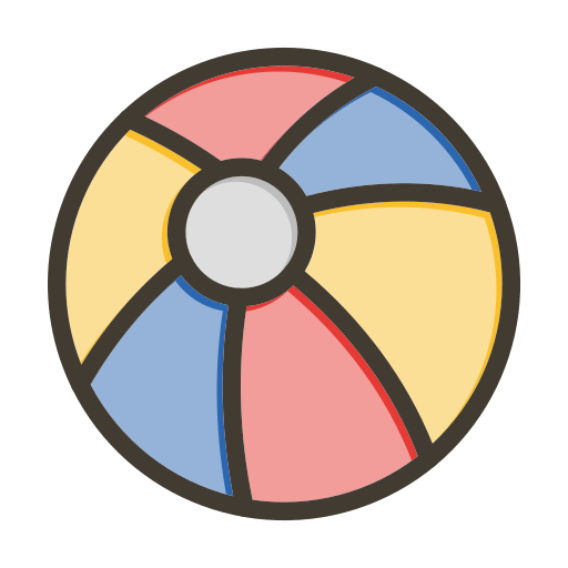 pelota de playa Generic color lineal-color icono