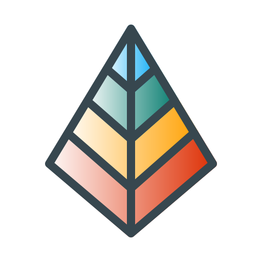 gráfico piramidal Generic gradient lineal-color icono
