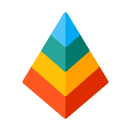 gráfico piramidal Generic color fill icono