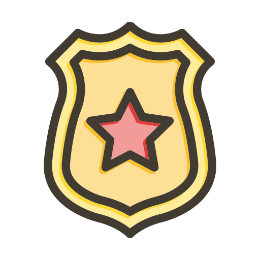 placa de policía Generic color lineal-color icono