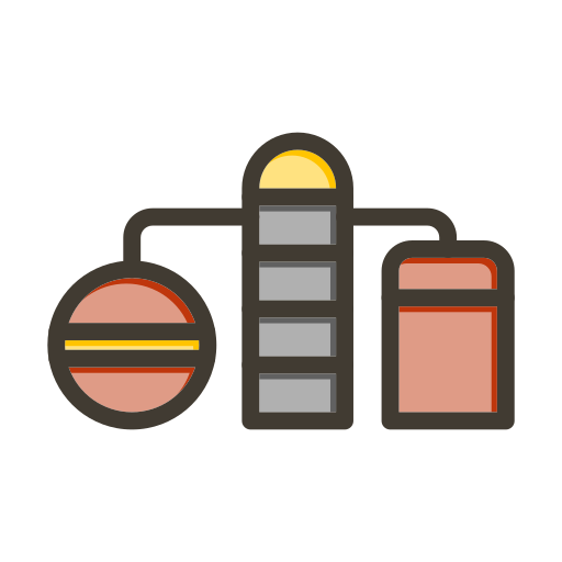 Oil refinery Generic color lineal-color icon