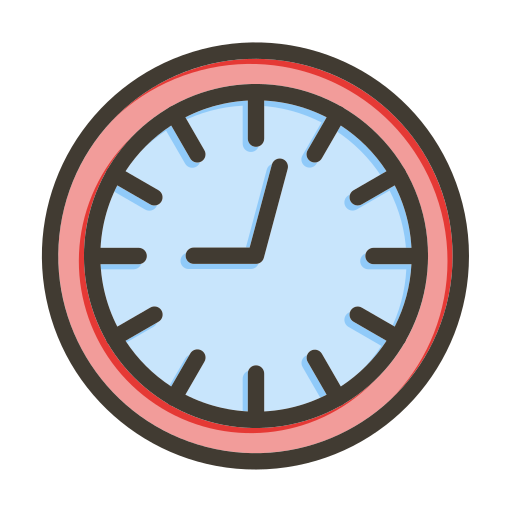 reloj Generic color lineal-color icono