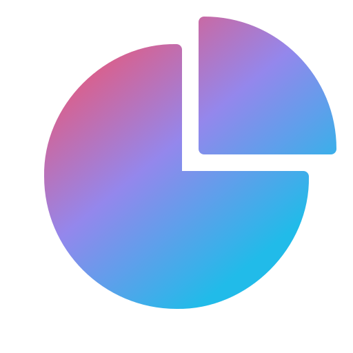 diagramme circulaire Generic gradient fill Icône