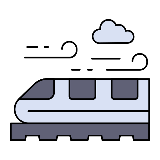 tren bala Generic color lineal-color icono