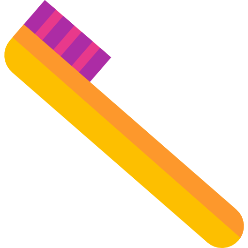 Toothbrush Basic Straight Flat icon