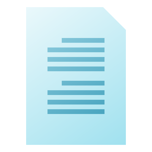 Word file Generic gradient fill icon