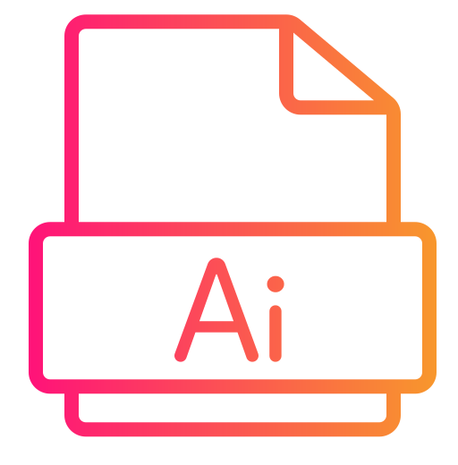 aiファイル Generic gradient outline icon