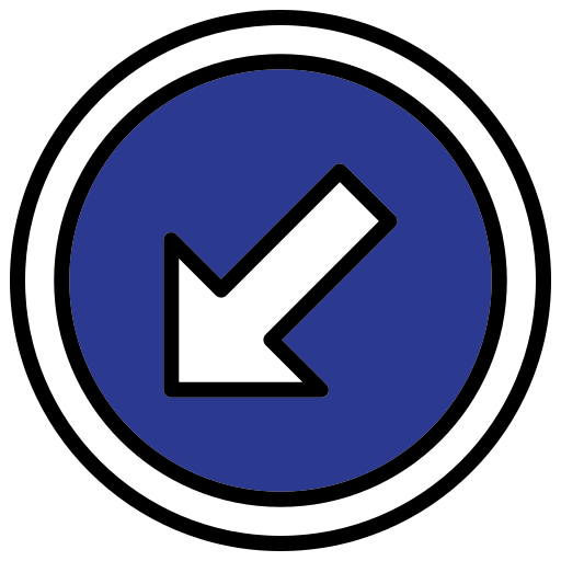 flecha abajo izquierda Generic color lineal-color icono