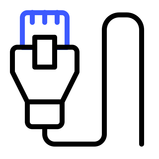 네트워크 케이블 Generic color outline icon