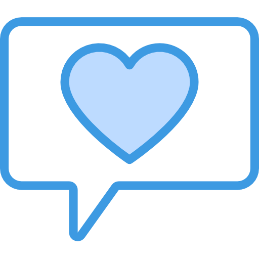 Love message itim2101 Blue icon