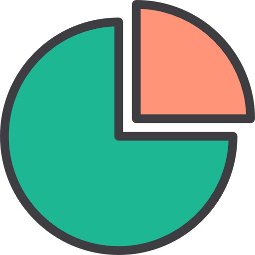 Круговая диаграмма itim2101 Lineal Color иконка