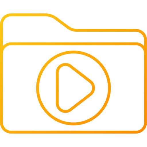 video Generic gradient outline icon