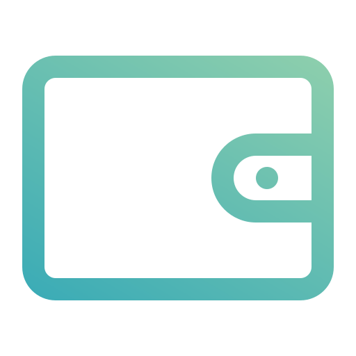 Wallet Generic gradient outline icon