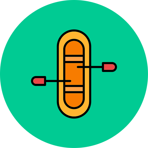 Rafting Generic color lineal-color icon