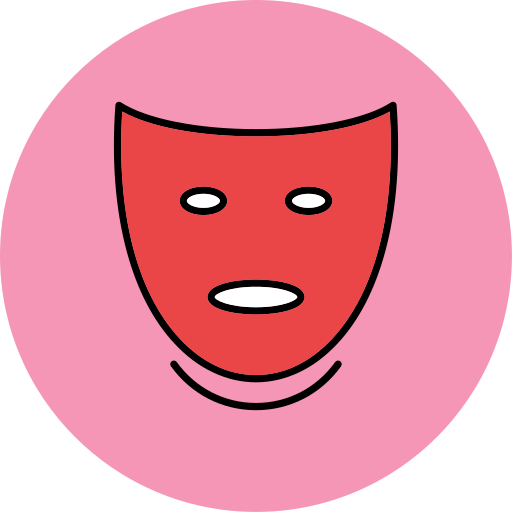 máscara de teatro Generic color lineal-color Ícone