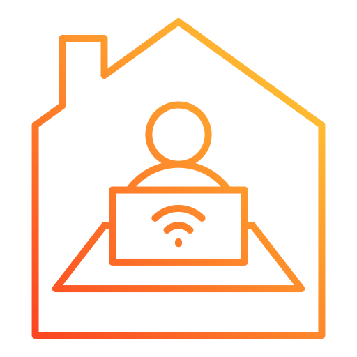 Work from home Generic gradient outline icon