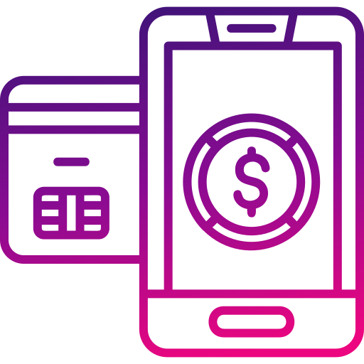 les services bancaires mobiles Generic gradient outline Icône