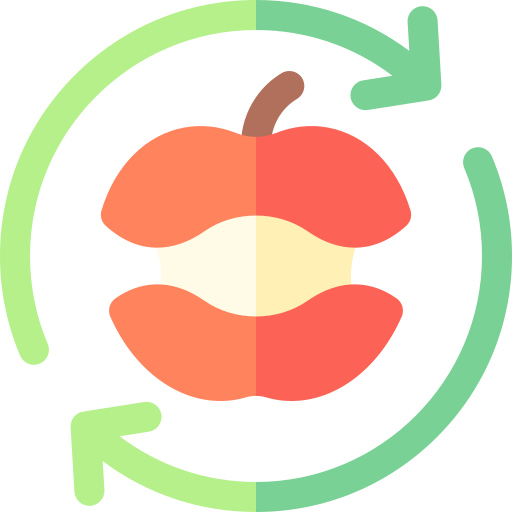 corazón de manzana Basic Rounded Flat icono