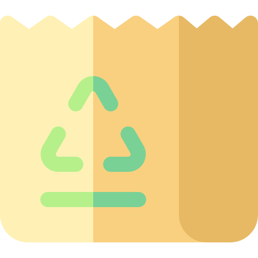 Бумажный пакет Basic Rounded Flat иконка
