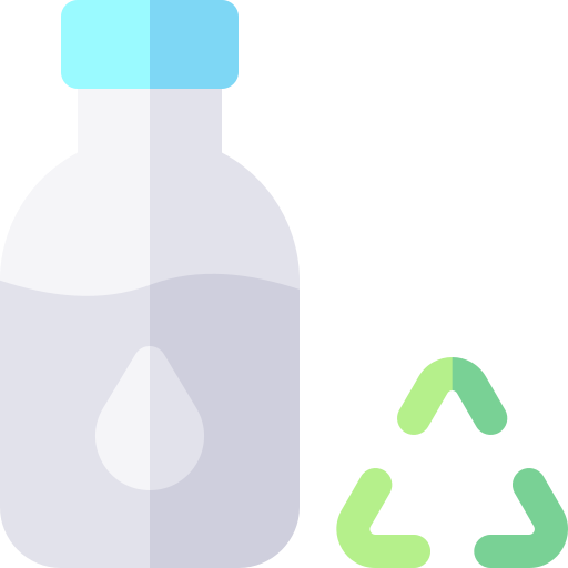 bottiglia di latte Basic Rounded Flat icona