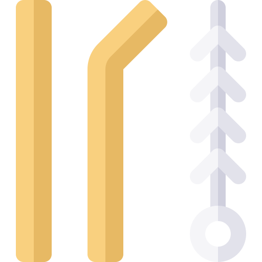 Многоразовая соломинка Basic Rounded Flat иконка