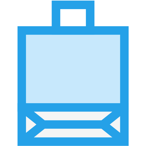 Бумажный пакет Generic color lineal-color иконка