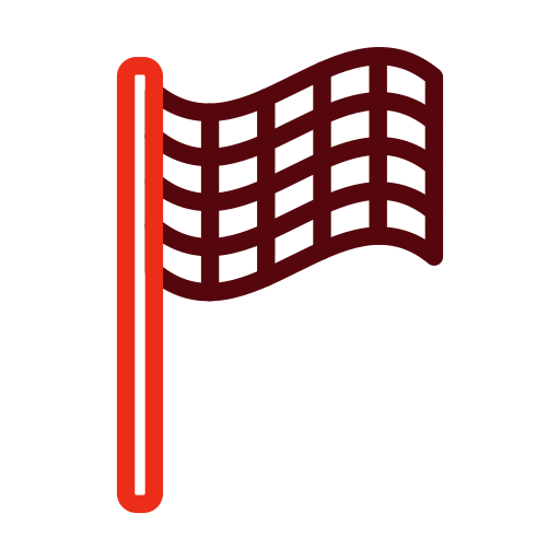 bandera de carrera Generic color outline icono