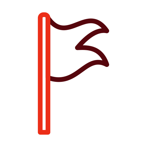 bandera de advertencia Generic color outline icono