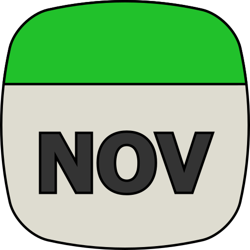 11月 Generic color lineal-color icon