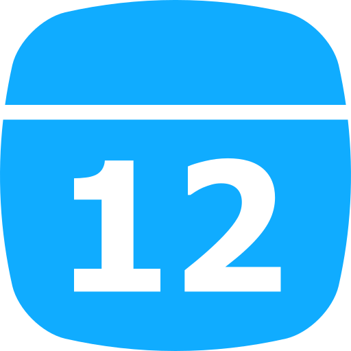 dwanaście Generic color fill ikona