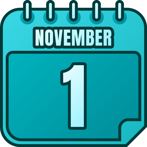 November 1 Generic gradient lineal-color icon