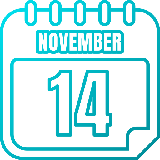 November 14 Generic gradient outline icon