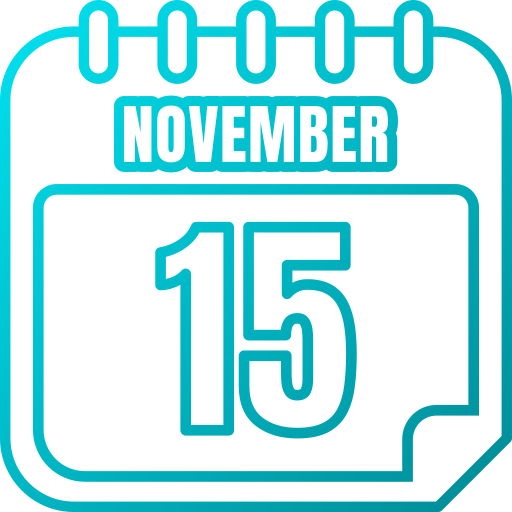 15 novembre Generic gradient outline icona
