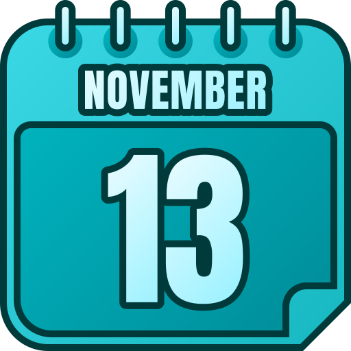 13 de noviembre Generic gradient lineal-color icono