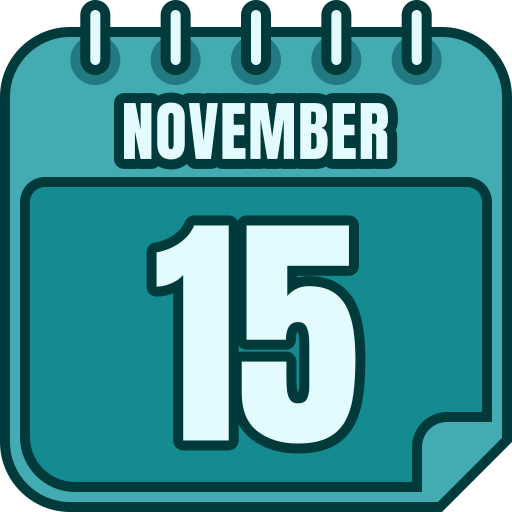 November 15 Generic color lineal-color icon