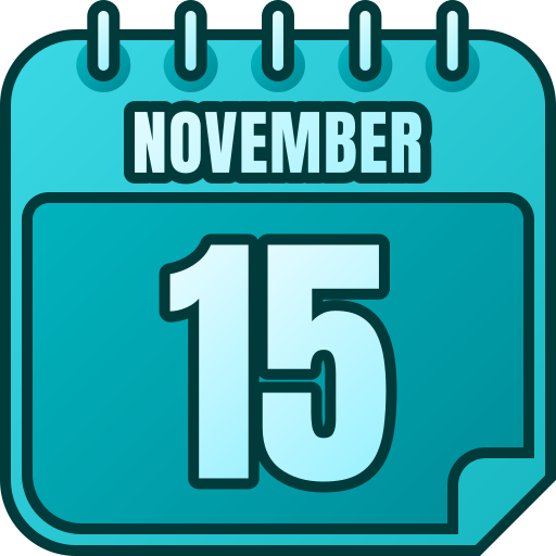 November 15 Generic gradient lineal-color icon