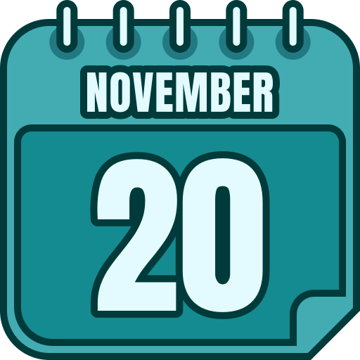 20. november Generic color lineal-color icon