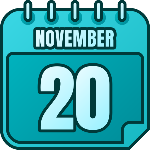 November 20 Generic gradient lineal-color icon