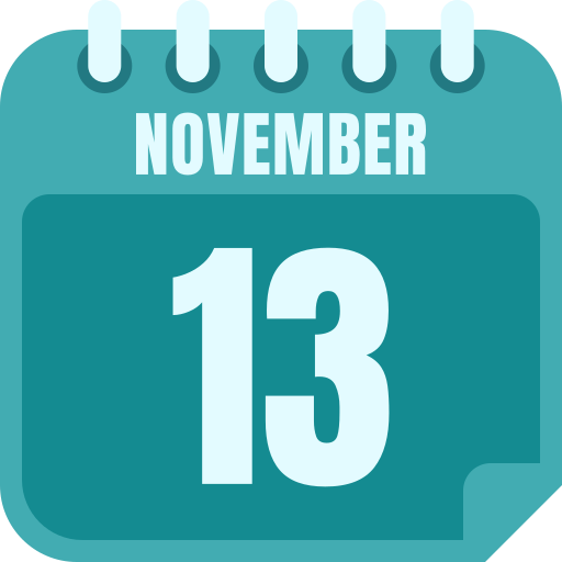 November 13 Generic color fill icon