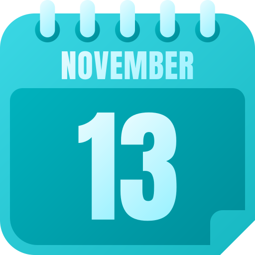November 13 Generic gradient fill icon