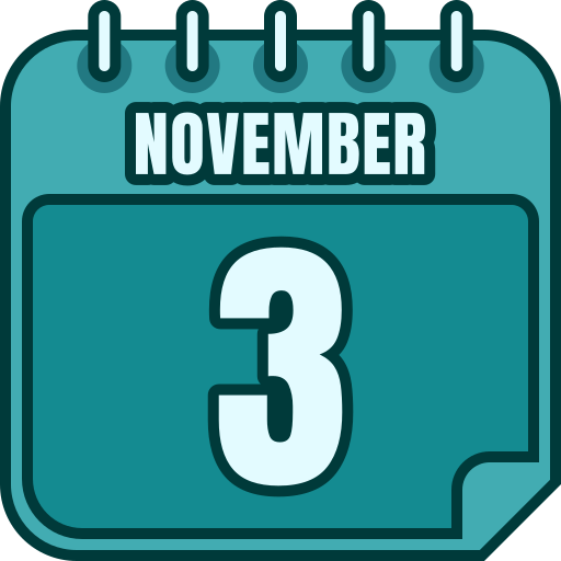 November Generic color lineal-color icon