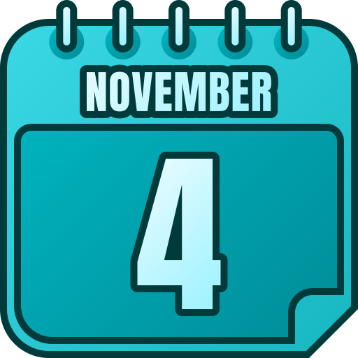 November 4 Generic gradient lineal-color icon